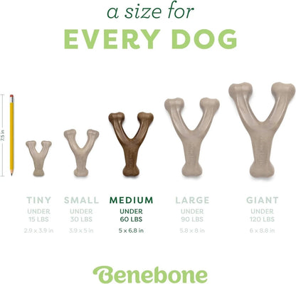 Benebone Wishbone Durable Toy ForDogs, For Heavy Chewers, Bacon Flavor