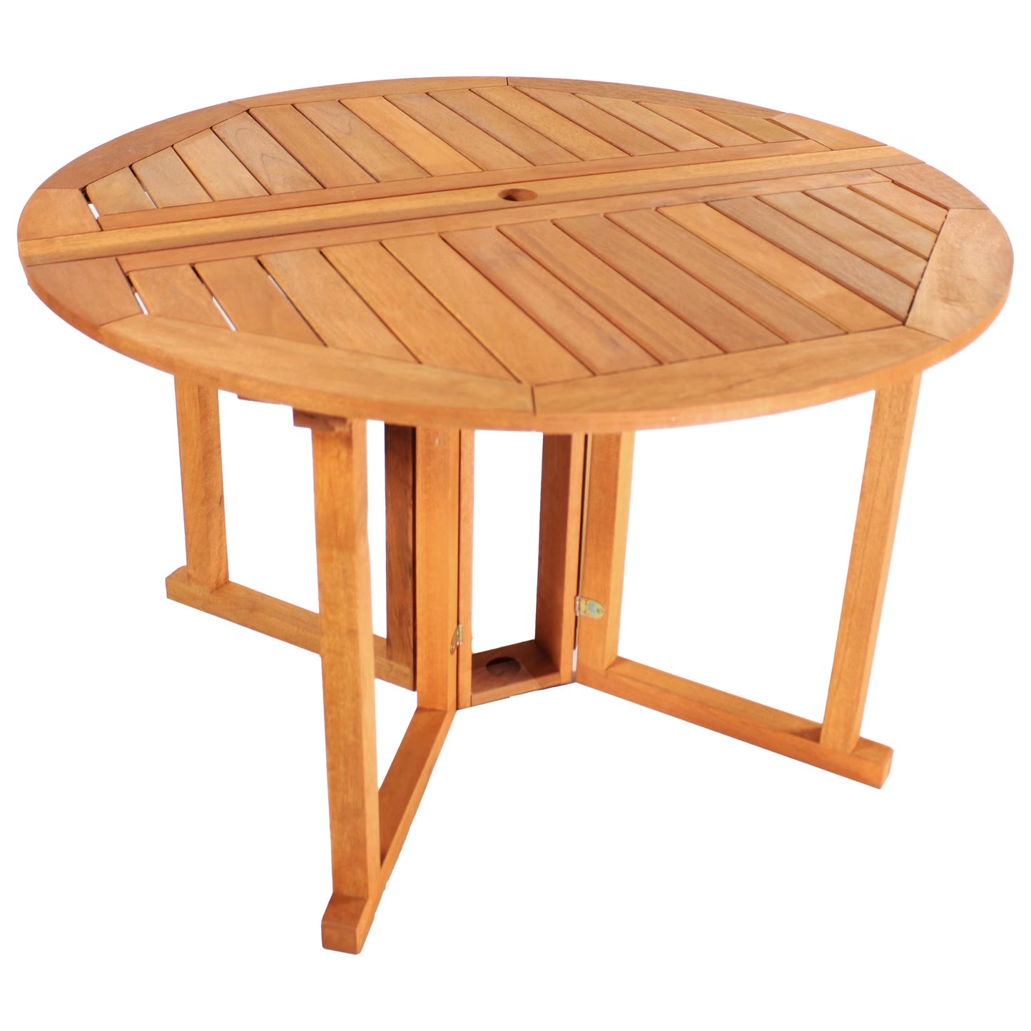 Sunnydaze 47.25" Malaysian Hardwood Gateleg Outdoor Dining Table