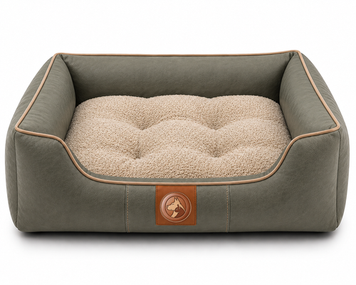 Orthopedic Pet Sofa Bed with Plush Bolster Support