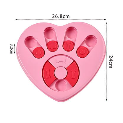 Interactive Dog Treat Puzzle Toy with Sliding Compartments