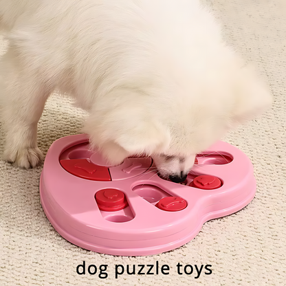 Interactive Dog Treat Puzzle Toy with Sliding Compartments