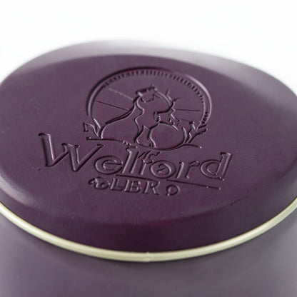 Overhead flat-lay of the Welford Encore dog set with every toy laid out separately beside the open tin