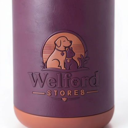 Close-up of the Welford Second Wind pod lid showing the embossed emblem and cream gasket ring