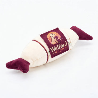 Welford Vault catnip kicker shown with the side chamber zipped closed