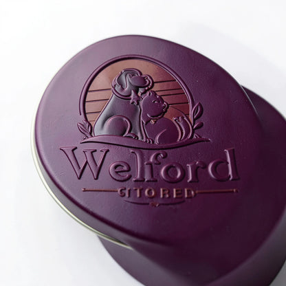 Overhead flat-lay of the Welford Encore small-pet set with each item laid out separately