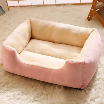 Plush Winter Cat And Dog Bed – Cozy Nest With Raised Sides