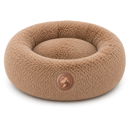 Calming Donut Plush Pet Bed – Soft Round Nest for Pets