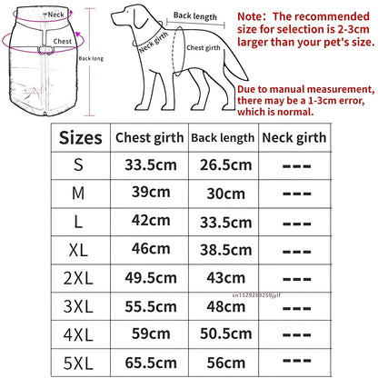 Waterproof Winter Dog Jacket – Padded Zipper Coat