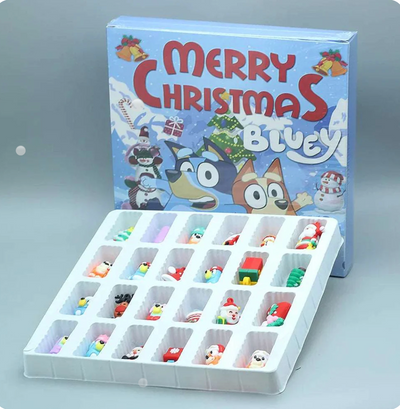 Christmas Blind Box -  Christmas Calendar Box Anime Mystery Boxes For Kids - Bluey Figure Christmas Advent Calendar -  24pcs Blind Box Set