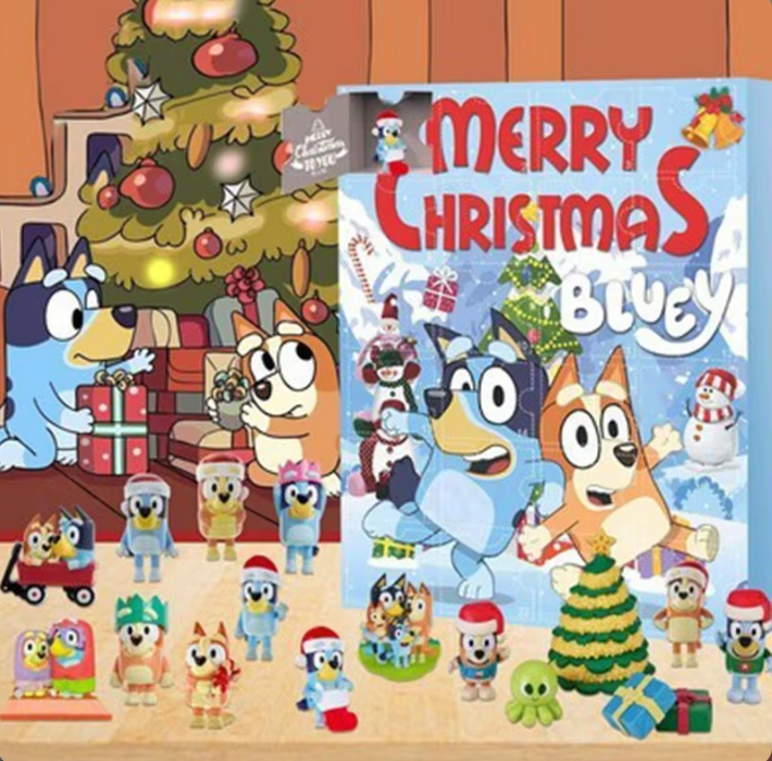 Christmas Blind Box -  Christmas Calendar Box Anime Mystery Boxes For Kids - Bluey Figure Christmas Advent Calendar -  24pcs Blind Box Set